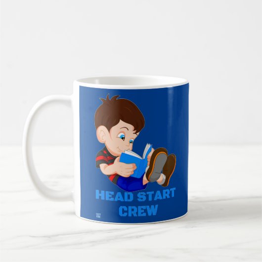 lustige Tasse "HEAD START CREW" (Links)