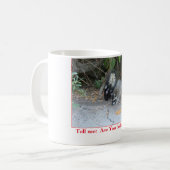 Lustige Tasse mit Foto von Raccoon und von (Vorderseite Links)