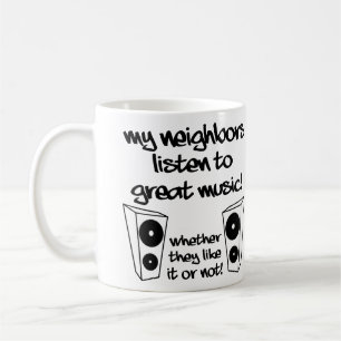 Lustige Tasse oder Reisebecher zum Thema Laut Musi