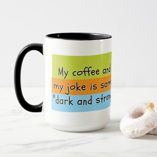 Lustige Tasse Perfektes Geschenk für Kaffee- & Hum (Mit Donut)
