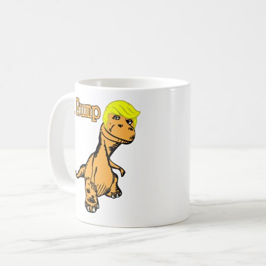Lustige Tasse T. Rump Dinosaur Donald Trump (Vorderseite Links)