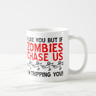 Lustige Tasse Zombies Stolpern
