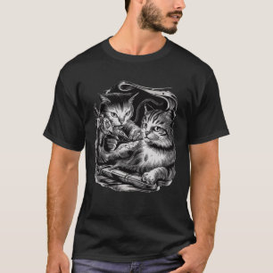 Lustige Tätowierte Katzen Kunst Tätowierung Tabby T-Shirt