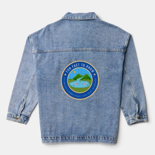 Lustige Tatsache über Axolotl Jeansjacke (Rückseite)