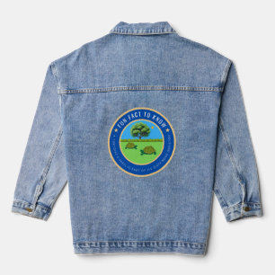 Lustige Tatsache über Schildkröten Jeansjacke
