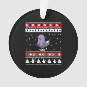 Lustige Taube hässliches Weihnachten Ornament
