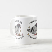 Lustige Taube Kaffeetasse (Vorderseite Links)