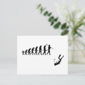 Lustige Tauchen Evoluton Postkarte (Stehend Vorderseite)