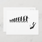 Lustige Tauchen Evoluton Postkarte (Vorne/Hinten)