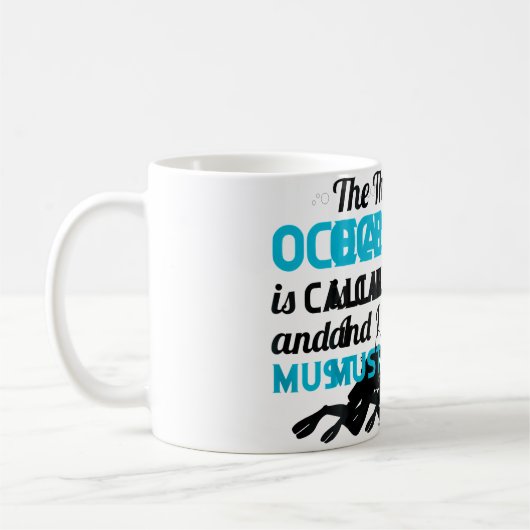 Lustige Taucher Tauchende Kaffeetasse (Links)