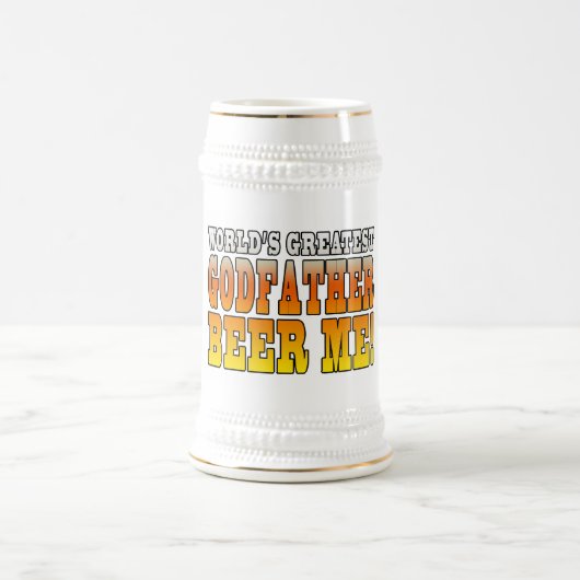 Lustige Taufe-Geburtstags-weltbester Pate Bierglas (Mittel)