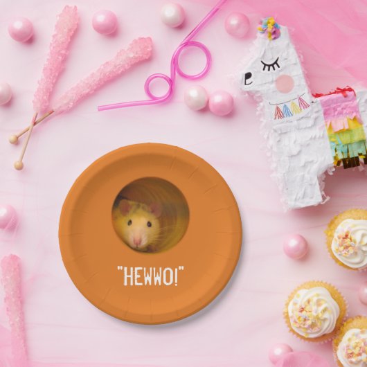 Lustige Täuschungs-Ratte im Loch Pappteller (Party)