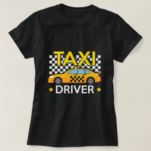 Lustige Taxifahrerin, die den Job des lustigen Tax T-Shirt (Design vorne)