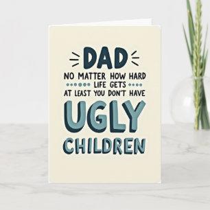 Lustige Teale Dad Hässliche Kinder Kunstkarte Karte