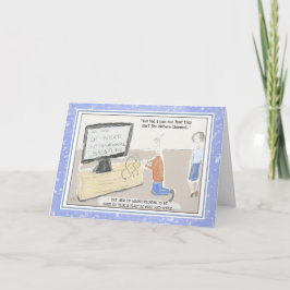 Lustige Technologie-Geburtstags-Karte: "Stecker u. Karte