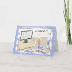 Lustige Technologie-Geburtstags-Karte: "Stecker u. Karte