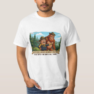 Lustige Teddy Roosevelt und Bigfoot Karikatur - Na T-Shirt