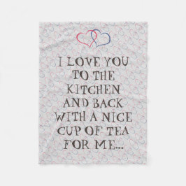 Lustige Tee-Liebe Sie zur Küchen-Mann-Frau Fleecedecke