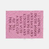 Lustige Tee-Liebe Sie zur Küchen-Mann-Frau Fleecedecke (Vorderseite (Horizontal))