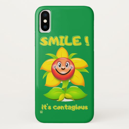 lustige Telefonzelle "SMILE" Case-Mate iPhone Hülle (Rückseite)