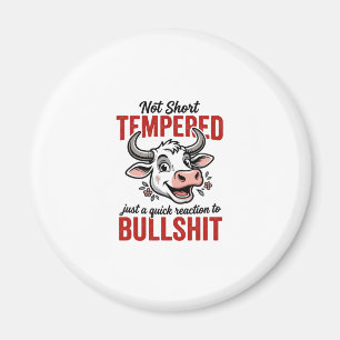 Lustige Temperamentierte Kuh Vintage Magnet