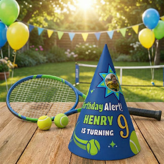 Lustige Tennis-Geburtstagsfeier für Kinder Partyhütchen