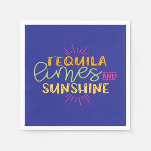 Lustige Tequila Limes Sonnenschein Mexikanische Fi Serviette
