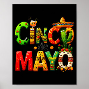 Lustige Tequila Trinkende Cinco De Mayo Mexikanisc Poster