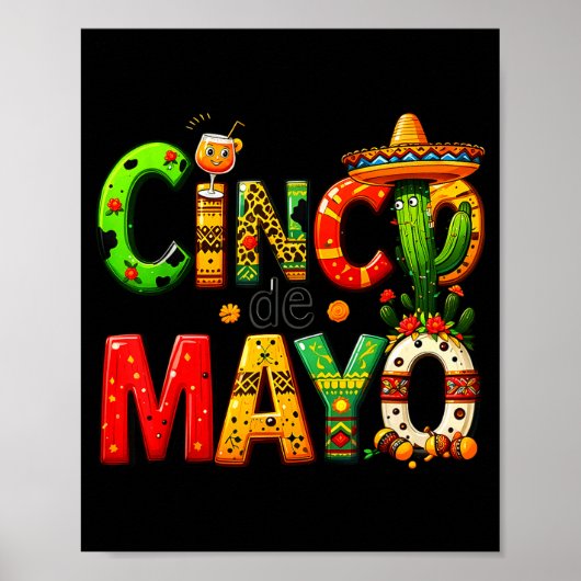 Lustige Tequila Trinkende Cinco De Mayo Mexikanisc Poster (Vorne)