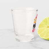 lustige Tequilwortkunst Schnapsglas (Links)
