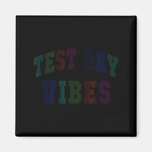 Lustige Testtag-Vibes testen Lehrer bruh stem Magnet (Vorne)