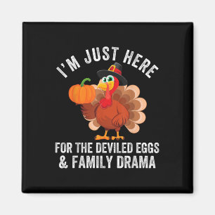 Lustige Thanksgiving-Dämoneneier Familien-Drama - Magnet