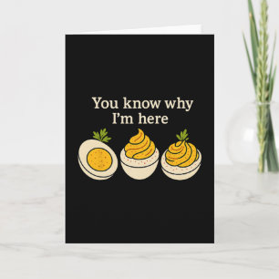 Lustige Thanksgiving Deviled Eggs, du weißt warum Karte
