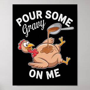 Lustige Thanksgiving-Essen Kreationen Gießen Sie e Poster