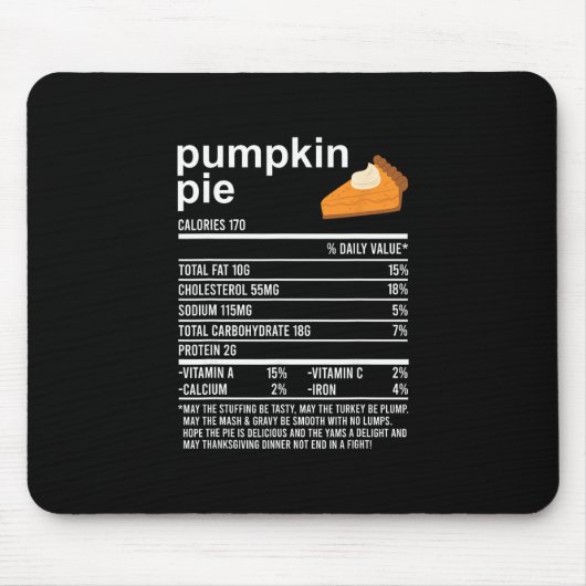 Lustige Thanksgiving-Essensbekleidung Mousepad (Vorne)