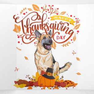 Lustige Thanksgiving-Geschenke Deutscher Schäferhu Dreifach Gefaltete Ankündigung