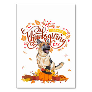 Lustige Thanksgiving-Geschenke Deutscher Schäferhu Tischnummer