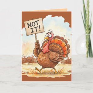 Lustige Thanksgiving-Karte – Truthahn-Trouble Karte