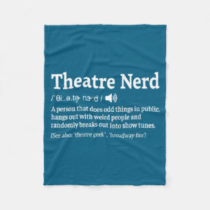 Lustige Theater-Nerd-Definition Musical Theater Fleecedecke