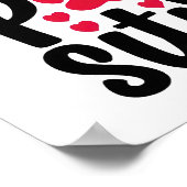 Lustige Tier Bleib Pawsitiv Typografie Poster (Ecke)