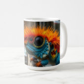 Lustige Tier farbenfrohe Eidechse Kaffeetasse (VorderseiteRechts)