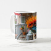 Lustige Tier farbenfrohe Eidechse Kaffeetasse (Vorderseite Links)