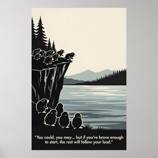 Lustige Tier Motivierende Poster (Vorne)