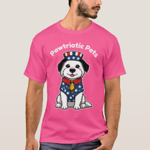 Lustige Tier Pawtriotische Haustier Hund Katze Shi T-Shirt
