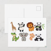 LUSTIGE TIER POSTKARTE (Vorne/Hinten)