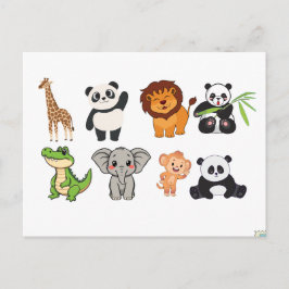 LUSTIGE TIER POSTKARTE