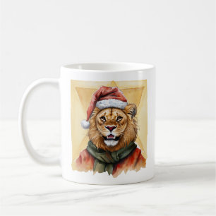 Lustige Tier-Weihnachtsfavoriten - Löwe 1 Kaffeetasse