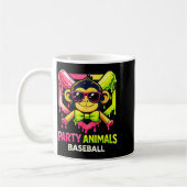Lustige Tiere Baseball Affe mit Sonnenbrille Junge Kaffeetasse (Links)