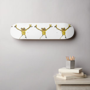 Lustige Tierkunst-Frösche Skateboard