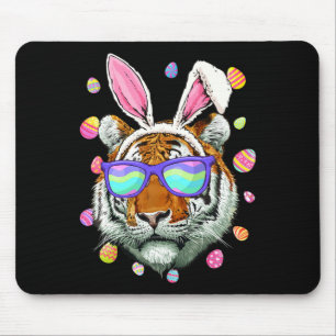 Lustige Tiger-Hasenohren-Kostüm Frohen Ostertag Fa Mousepad